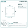 Top plate bolt pattern drawing, 4 x 4-1/2 plate