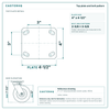 Top plate bolt pattern drawing, 4 x 4-1/2 plate