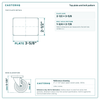 Top plate bolt pattern drawing, 2-1/2 x 3-5/8 plate
