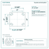 Top plate bolt pattern drawing, 4 x 4-1/2 plate, slotted bolt holes
