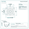 Top plate bolt pattern drawing, 4 x 4-1/2 plate, slotted bolt holes