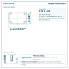 Top plate bolt pattern drawing, 2-3/8 x 3-5/8 plate, slotted bolt holes