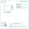 Top plate bolt pattern drawing, 2-3/8 x 3-5/8 plate
