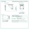 3 x 1-1/4 in  swivel caster reference drawing, side, front and top plate views with dimensions