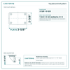 Top plate bolt pattern drawing, 2-3/8 x 3-5/8 plate, slotted bolt holes