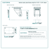 3-1/2 x 1-1/4 in  swivel caster reference drawing, side, front and top plate views with dimensions