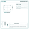Top plate bolt pattern drawing, 2-3/8 x 3-5/8 plate, slotted bolt holes