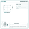 Top plate bolt pattern drawing, 2-3/8 x 3-5/8 plate