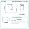 4 x 1-1/4 in  swivel caster reference drawing, side, front and top plate views with dimensions