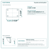 Top plate bolt pattern drawing, 2-3/8 x 3-5/8 plate, slotted bolt holes