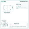 Top plate bolt pattern drawing, 2-3/8 x 3-5/8 plate