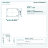 Top plate bolt pattern drawing, 2-3/8 x 3-5/8 plate, slotted bolt holes