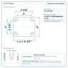 Top plate bolt pattern drawing, 4 x 4-1/2 plate, slotted bolt holes