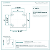 Top plate bolt pattern drawing, 4 x 4-1/2 plate, slotted bolt holes
