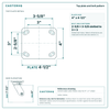 Top plate bolt pattern drawing, 4 x 4-1/2 plate, slotted bolt holes