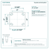 Top plate bolt pattern drawing, 4 x 4-1/2 plate, slotted bolt holes