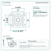 Top plate bolt pattern drawing, 4 x 4-1/2 plate, slotted bolt holes