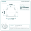 Top plate bolt pattern drawing, 4 x 4-1/2 plate, slotted bolt holes