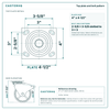 Top plate bolt pattern drawing, 4 x 4-1/2 plate, slotted bolt holes