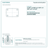 Top plate bolt pattern drawing, 2-3/8 x 3-5/8 or 3-1/8 x 4-1/8 or 4 x 4-1/2 plate