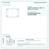 Top plate bolt pattern drawing, 2-3/8 x 3-5/8 or 3-1/8 x 4-1/8 or 4 x 4-1/2 plate