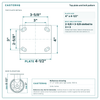 Top plate bolt pattern drawing, 4 x 4-1/2 plate, slotted bolt holes