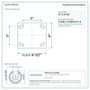 Top plate bolt pattern drawing, 4 x 4-1/2 plate