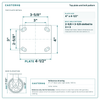 Top plate bolt pattern drawing, 4 x 4-1/2 plate, slotted bolt holes