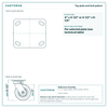 Top plate bolt pattern drawing, 4 x 4-1/2 or 4-1/2 x 6-1/4 plate