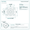Top plate bolt pattern drawing, 4 x 4-1/2 plate, slotted bolt holes