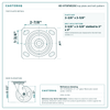 Top plate bolt pattern drawing, 4 x 4-1/2 in plate, 2-5/8 x 3-5/8 in slotted to 3 x 3 in, slotted bolt holes