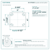 HD-HTP82RC top plate bolt pattern drawing, 4 x 4-1/2 in plate, slotted bolt holes