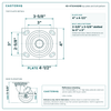 HD-HTSO4ASRB top plate bolt pattern drawing, 4 x 4-1/2 in plate, slotted bolt holes