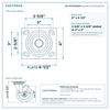 HD-HTSO5ASB4 top plate bolt pattern drawing, 4 x 4-1/2 in plate, slotted bolt holes