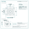 HD-HTSO6ASB top plate bolt pattern drawing, 4 x 4-1/2 in plate, slotted bolt holes