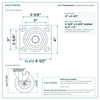 HD-HTSO6ASB46 top plate bolt pattern drawing, 4 x 4-1/2 in plate, slotted bolt holes