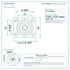 HD-HTSO8ASB top plate bolt pattern drawing, 4 x 4-1/2 in plate, slotted bolt holes