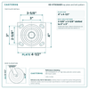 HD-HTSO8ASR top plate bolt pattern drawing, 4 x 4-1/2 in plate, slotted bolt holes