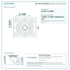 Top plate bolt pattern drawing, 4 x 4-1/2 in plate, 2-5/8 x 3-5/8 in slotted to 3 x 3 in, slotted bolt holes