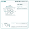 Top plate bolt pattern drawing, 4 x 4-1/2 in plate, 2-5/8 x 3-5/8 in slotted to 3 x 3 in, slotted bolt holes