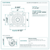 HQ-2040-PL1-PIR-2SB2R-RS top plate bolt pattern drawing, 4 x 4-1/2 in plate, slotted bolt holes