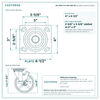 HQ-2060-PL1-PIR-4SB-RS top plate bolt pattern drawing, 4 x 4-1/2 in plate, slotted bolt holes