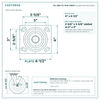 HQ-2080-PL1-PHR-2SB2R top plate bolt pattern drawing, 4 x 4-1/2 in plate, slotted bolt holes