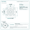 HQ-2080-PL1-PIR-2SB2R-RS top plate bolt pattern drawing, 4 x 4-1/2 in plate, slotted bolt holes