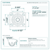 HQ-2140-PL1-PIR-2TL2S-RS top plate bolt pattern drawing, 4 x 4-1/2 in plate, slotted bolt holes