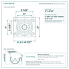 HQ-2150-PL1-PIR-2TL2S-RS top plate bolt pattern drawing, 4 x 4-1/2 in plate, slotted bolt holes