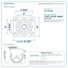 HQ-2160-PL1-PIR-2TL2S-RS top plate bolt pattern drawing, 4 x 4-1/2 in plate, slotted bolt holes