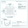 HQ-2160-PL1-PIR-4TL-RS top plate bolt pattern drawing, 4 x 4-1/2 in plate, slotted bolt holes