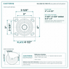 Top plate bolt pattern drawing, 4 x 4-1/2 in plate, 2-5/8 x 3-5/8 in slotted to 3 x 3 in, slotted bolt holes