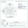HQ-2180-PL1-PIR-2TL2R-RS top plate bolt pattern drawing, 4 x 4-1/2 in plate, slotted bolt holes